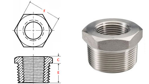 ASME B16.11 Threaded Hexa Head Bushing 