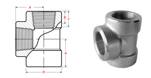 ASME B16.11 Threaded Tee 