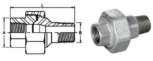 ASME B16.11 Threaded Union 